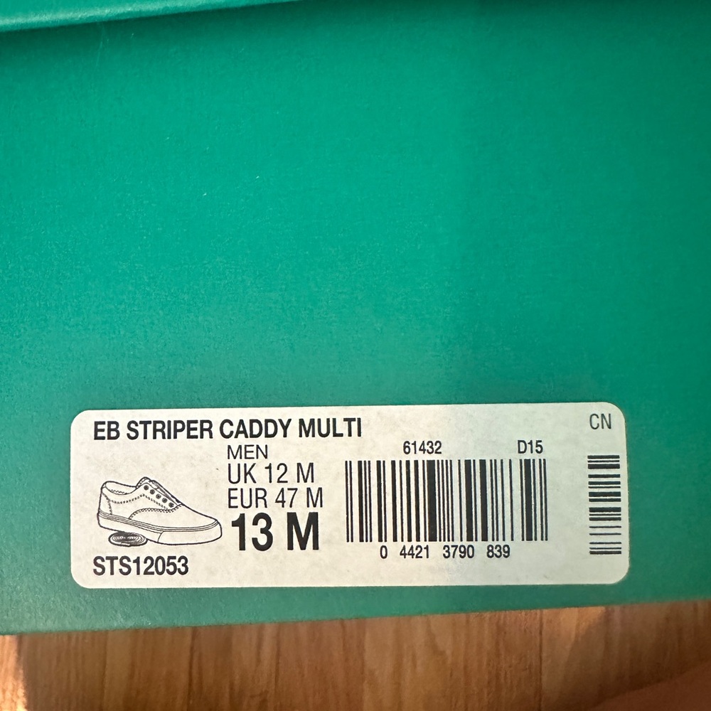 Sperry Extra Butter Caddy Pack Teal and Gold Design